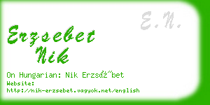 erzsebet nik business card
